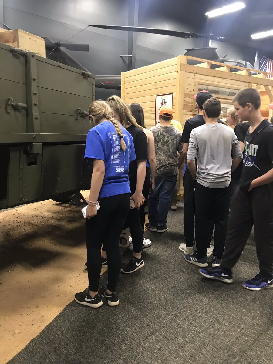 KellyMurley's tweet photo. 8th graders checking out the Camp Dodge Museum. #bfmslearns #fieldtrip #8thgraderocks https://t.co/ZnLoKxlvPI