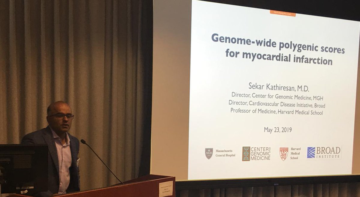 MuinJKhoury's tweet photo. The Genetics of Common, Complex Coronary Artery Disease. @skathire discusses monogenic and polygenic contributions. #PRSworkshop https://t.co/hEviAsba0Z https://t.co/gp5m3lDrN4