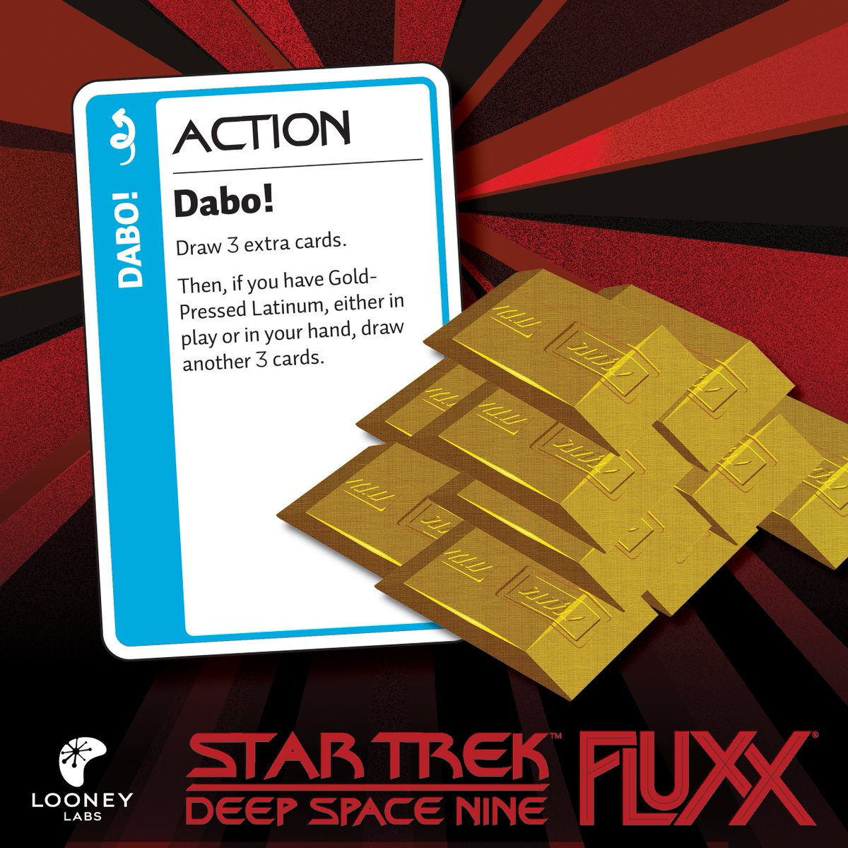 Dabo! It's your lucky day - you can now pick up a copy of Star Trek: Deep Space Nine Fluxx! #InStoresNow  #StarTrek