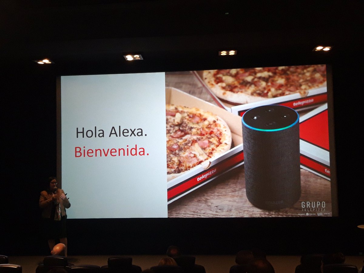 "El asistente virtual nos ayuda a conectar con las personas", Amparo García Flores de @telepizza. #VoiceTech #DisruptersDay