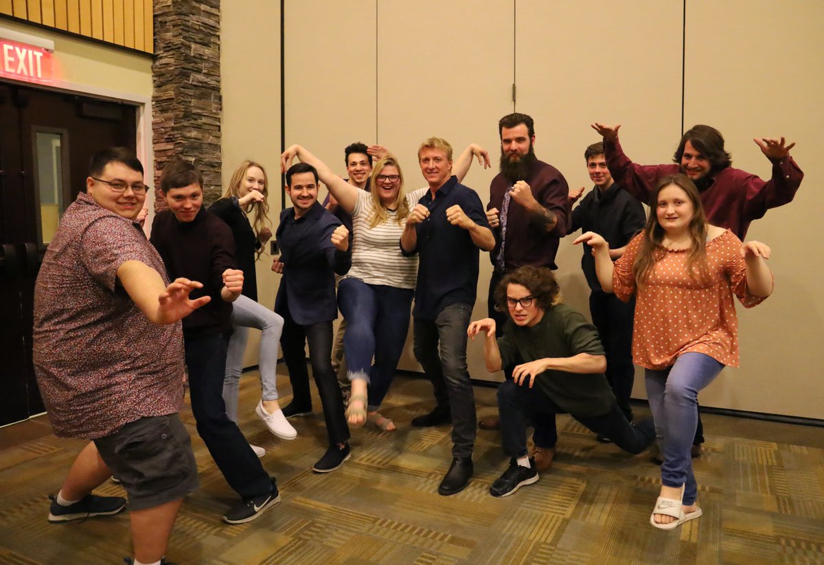 Compass_College's tweet image. It's time for an LA Trip #ThrowbackThursday! You may recognize @WilliamZabka from his current hit series, @CobraKaiSeries, but we know him best from #TheKarateKid. It was a privilege to have him share with our students the night before he presented at the @BBMAs. Thanks Billy!