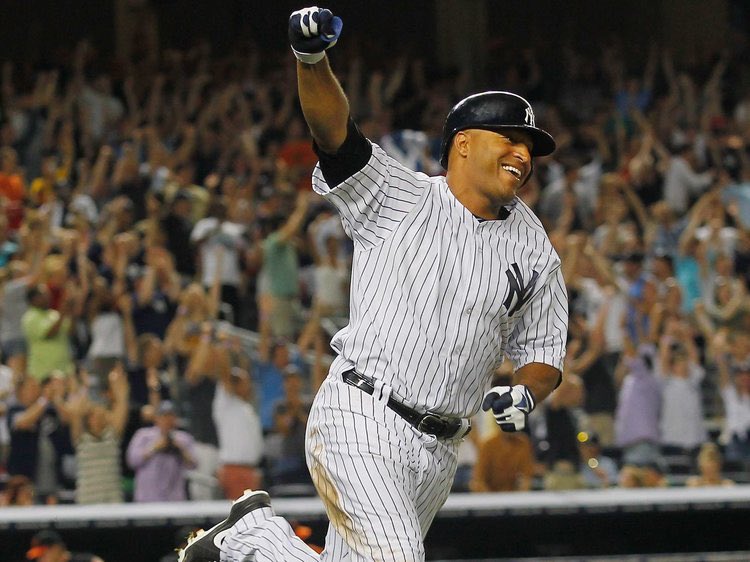 FormerObscure's tweet photo. Random Yankee #25: Vernon Wells (2013)
#Yankees #NYY

(Not so) Fun fact: Wells hit .301/.357/.538 w/ 10 HRs  in the first 38 games of ‘13. Then proceeded to fall off a cliff to finish with a batting line of .233/.282/.349 w/ 11 HRs in 130 games. Yup, 1 HR in the final 92 games. https://t.co/ZXmuyqUwpR