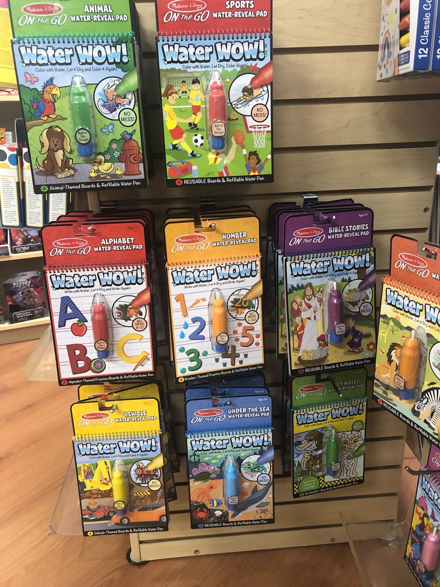 KazoodlesToys's tweet photo. One thing we are asked often is, "What is there to entertain a toddler for traveling?" Melissa &amp; Doug's Water Wow is the perfect travel item for kids 5 and under. Fill the small wand with water and watch kids color mess-free for hours! #melissa&amp;doug #waterwow #vancouverwa https://t.co/Uho32N43Rs