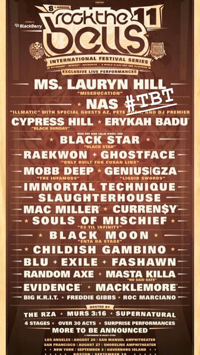 JazzUNGang's tweet image. #TBT #RockTheBells Circa 2011 Great artist great show! Shot Chewbacca on this tour. #SeanLivesOn 🅿️❗️