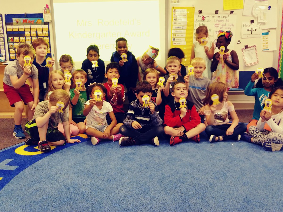NatalieRodefeld's tweet photo. First annual Kindergarten Red Carpet Awards Ceremony!  They came ... They learned ... They conquered!  Congratulations to these lovely students and their prestigious awards! #masonmoment https://t.co/VTE39M8Bwa