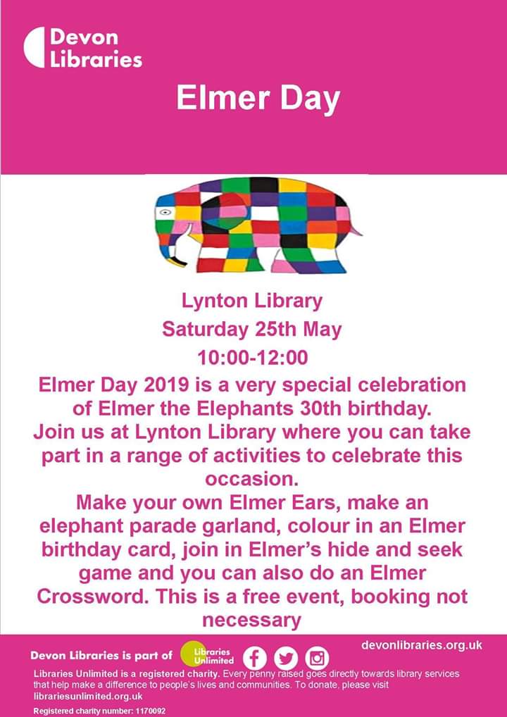 This Saturday at <a href="/LyntonLibrary/">Lynton Library</a>