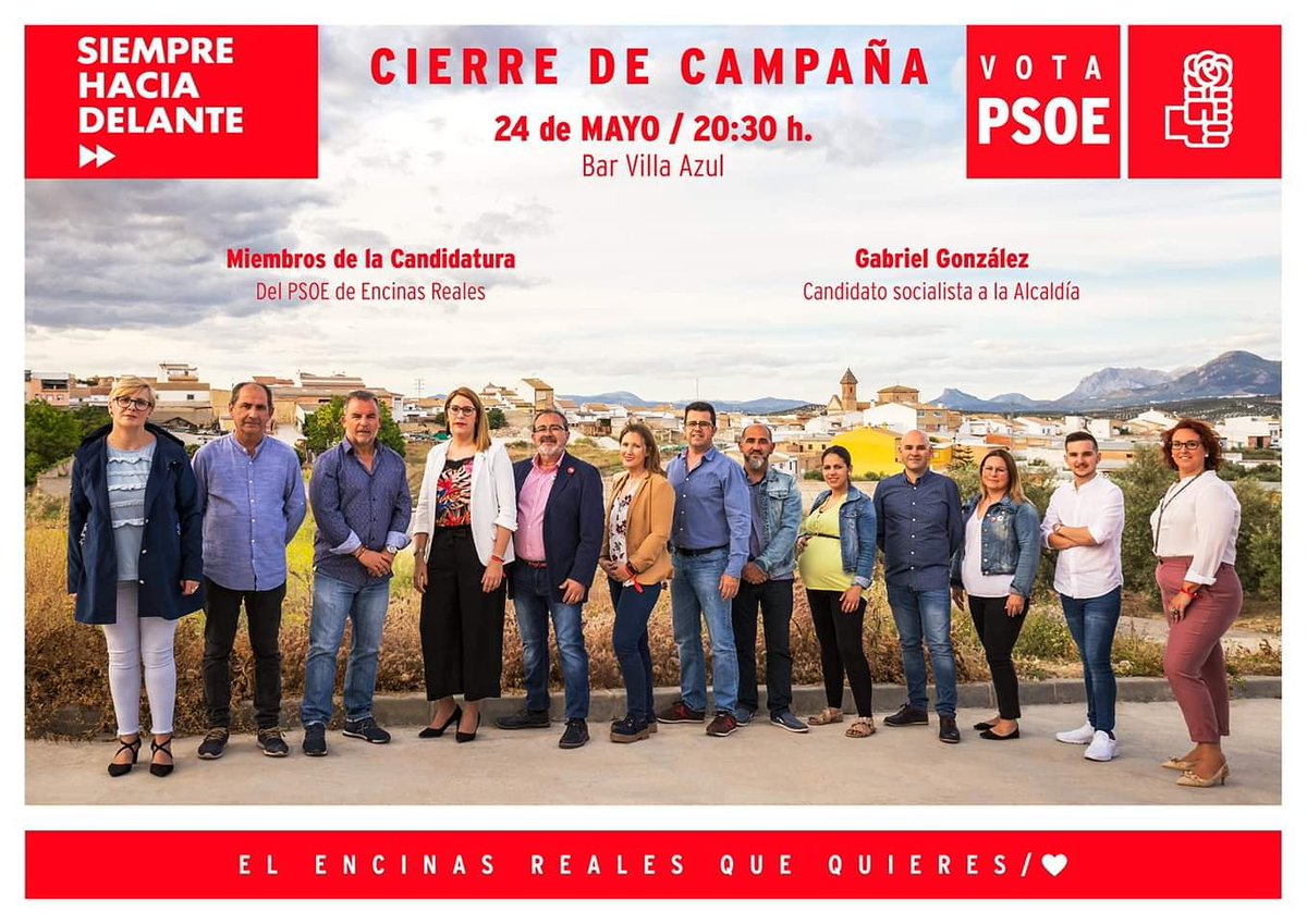 Psoe_ER's tweet photo. Intervienen:
Antonio Ángel Burgos
Lucía Moreno
Fernando López
Azucena Prieto
Manuel Campos
Sonia Ruiz
Gabriel González

#VotaPSOE #SiempreHaciaDelante  #ElPuebloQueQuieres #26M 🌹🌹❤️ https://t.co/AHFRegM9if