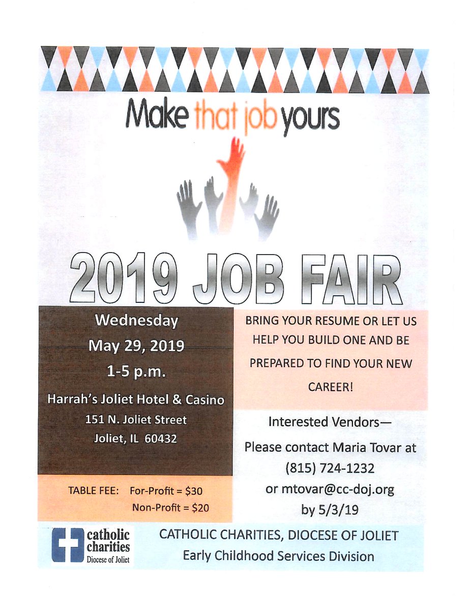 Our office is participating in a Job Fair on Wednesday, May 29th from 1 - 5 p.m. <a href="/harrahsjoliet/">Harrah's Joliet</a>.  Come by for more information on how to join our team!