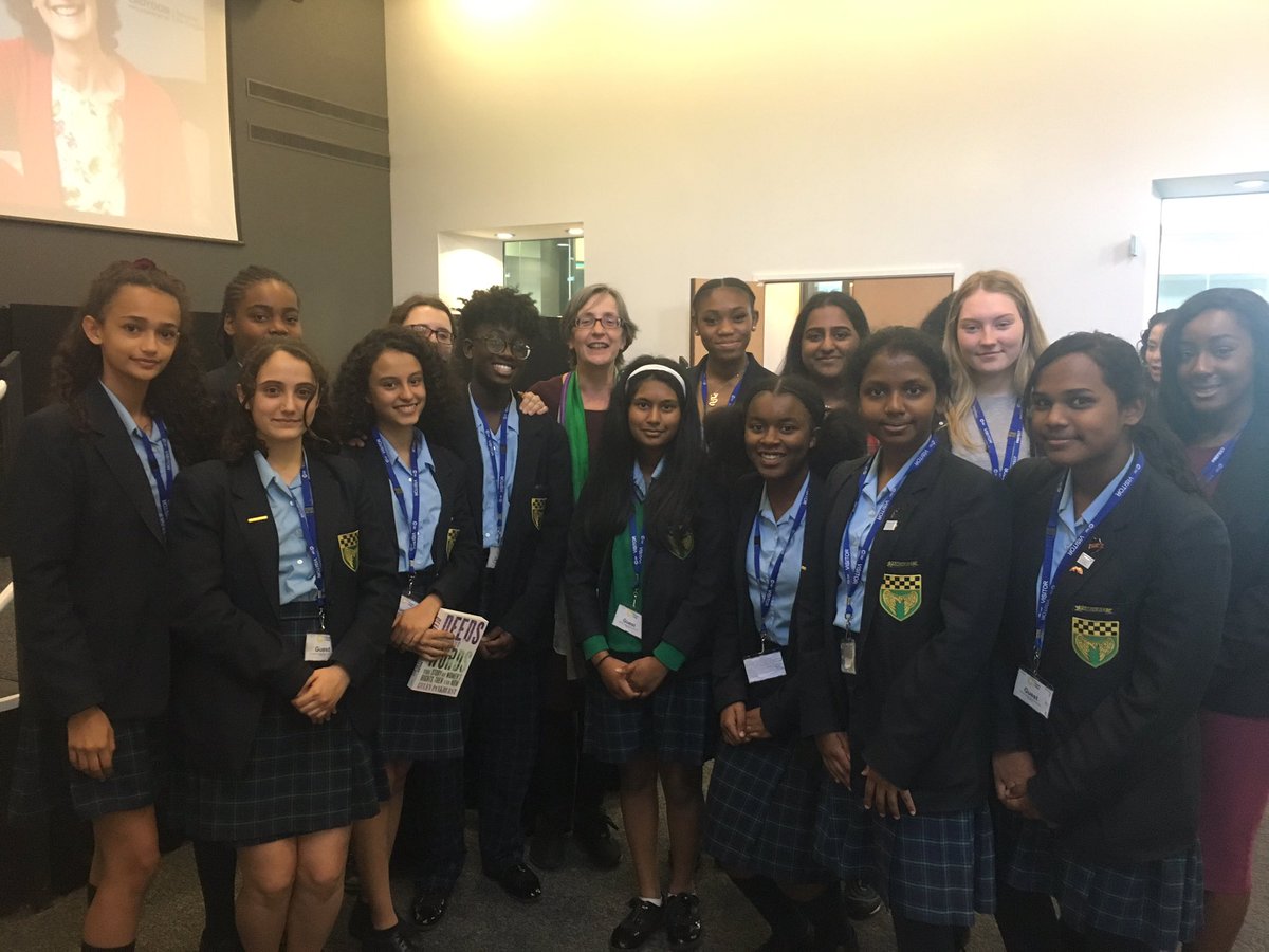 WHSGSixthForm's tweet photo. Today we heard Helen Pankhurst speak about her family’s legacy, what has changed and what we should do next for gender equality. Thanks @CroydonCollege #deedsnotwords #makersofthefuture https://t.co/lJ0WNkjCMs