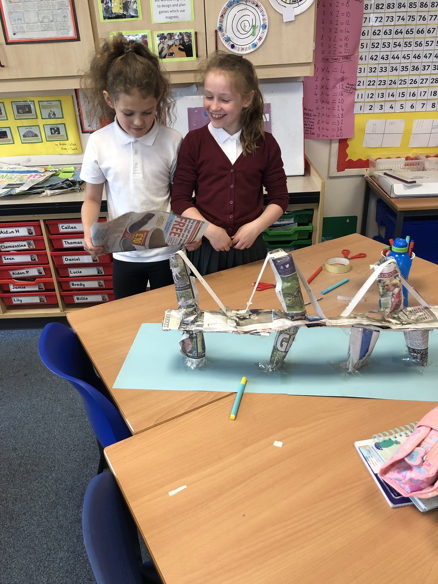 P5_4West's tweet photo. Another great afternoon making finishing touches to our bridges for testing tomorrow. Great discussions about how we could adapt our bridges to make them stronger! https://t.co/ifPjuco9ha