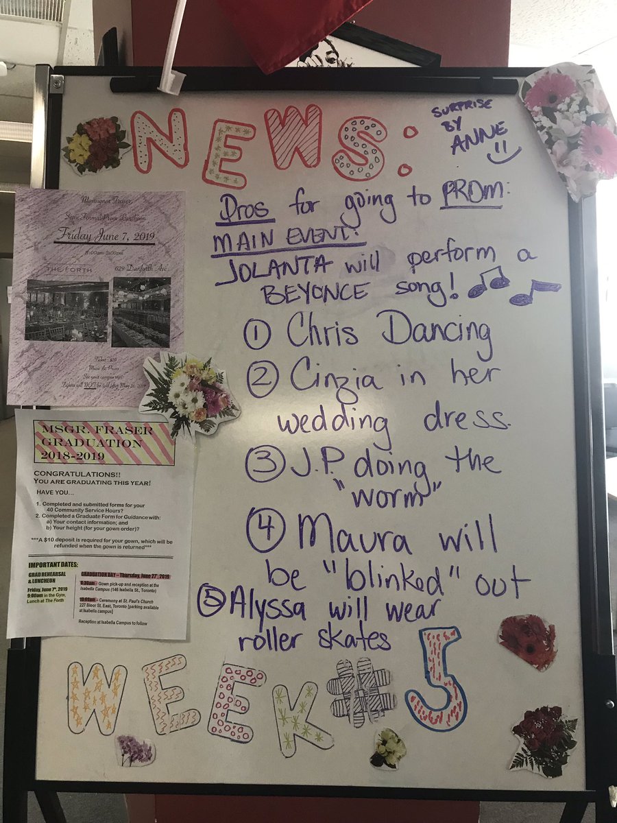 MfcMidtown's tweet photo. Reasons to go to MFC Prom... #mfcprom2019 Come see Cinzia for info and permission forms! https://t.co/mdLc6WiDob