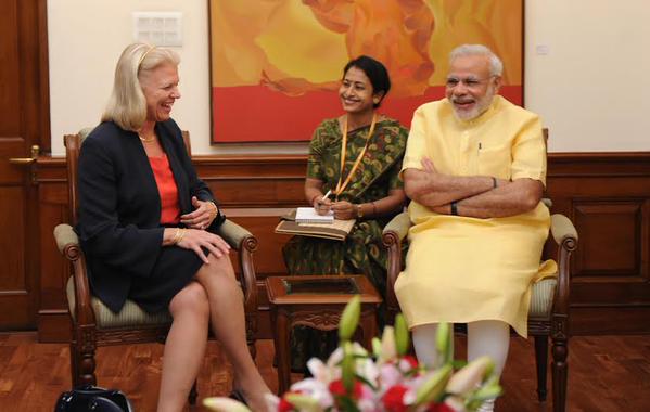 #IBM CEO Ginni Rometty on the reelection of <a href="/narendramodi/">Narendra Modi</a>: "IBM congratulates Prime Minister Modi on his reelection, and I look forward to continuing to work with him on issues that are critical to India and its people - from skills to emerging technologies like AI."