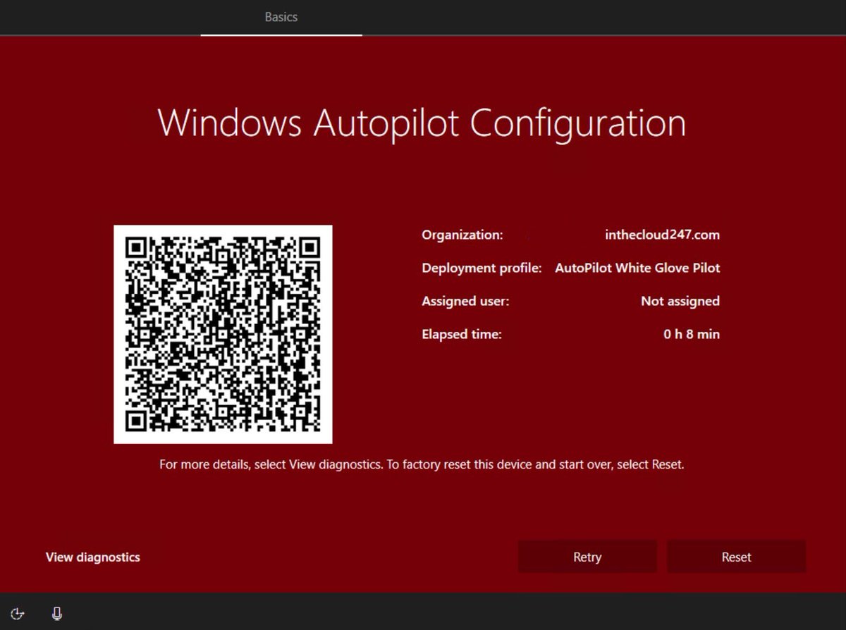 inthecloud_247's tweet image. Too bad it`s not working yet. Need to wait a bit longer
#WindowsAutoPilot #Whiteglove #Windows10May2019Update #Windows10