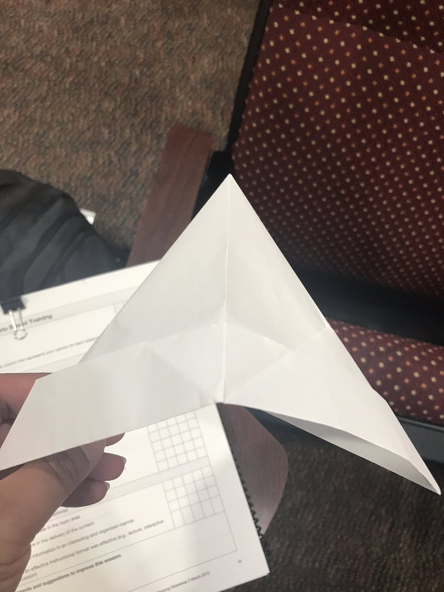OfcMAnderson's tweet photo. Apparently I can’t make a boat during the auditory segment of #CITtraining.  😭😭  It made a pretty cool hat though! https://t.co/clwPpXcu6b