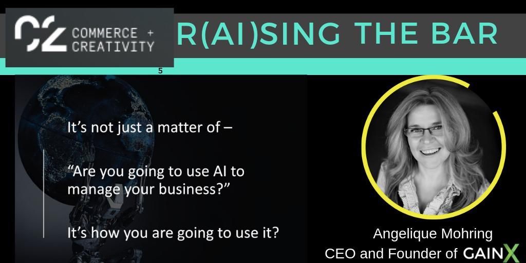 Would you let #AI run your business? 63% of the hearing responds no 🙅🏻‍♀️ WOW your in for a great keynote with <a href="/AngeliqueM2010/">Angelique Mohring</a> @C2Montreal #c2m19