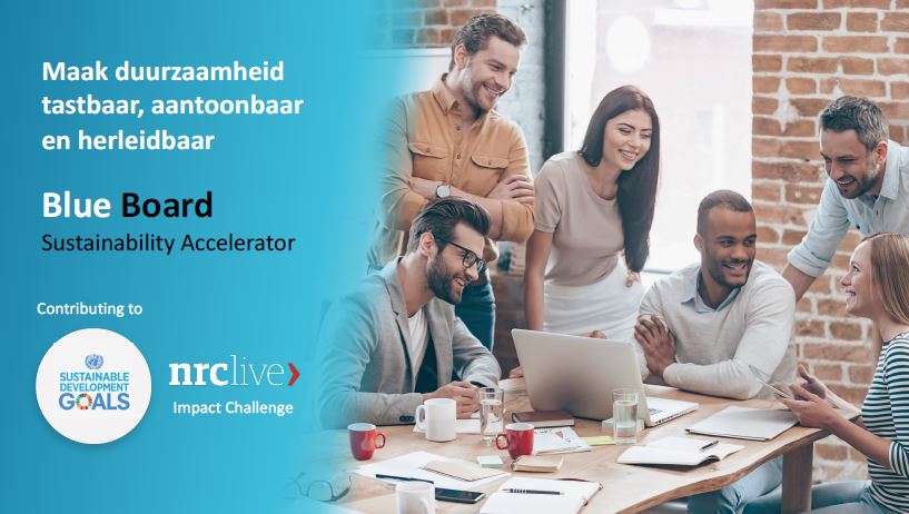 Hier de eerste glimps van ons antwoord op de vragen vanuit #NRC Impact Day! Duurzaamheid  tastbaar, aantoonbaar en herleidbaar maken, met een glimlach versneld naar resultaat. Binnenkort meer. Stay tuned. 

#Impactday #Impactchallenge #NRCLive
#Blueboard #SustainableImpact