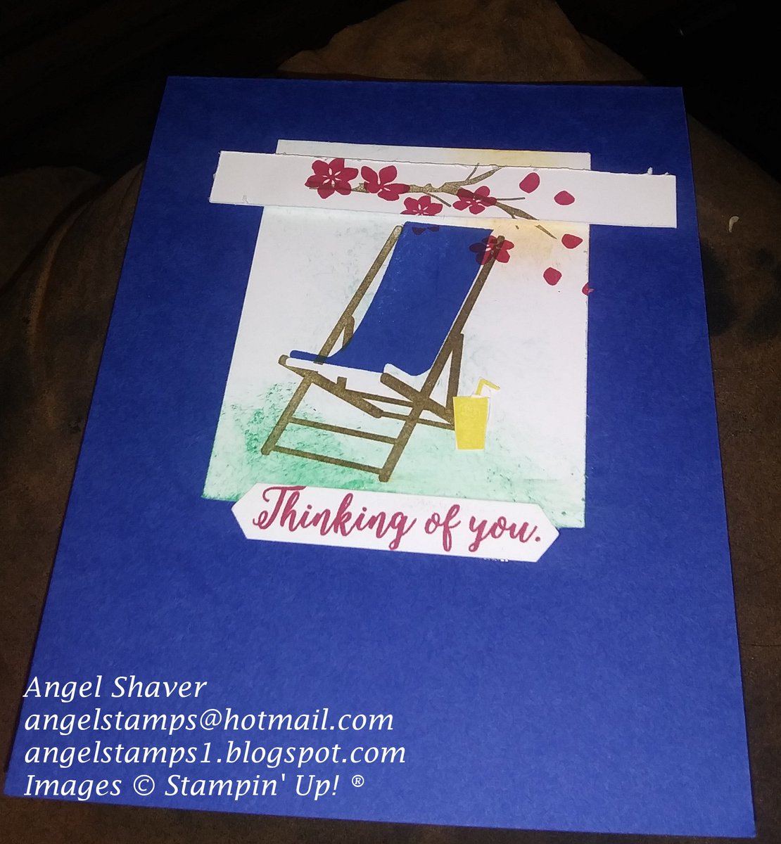 angelstamps1's tweet image. Now to only fit card making into this scene. #colorfulseasons #sunshine #lawnchair #lemonade #blueberrybushel #sponging #stamparatus #spring #tree #flowers