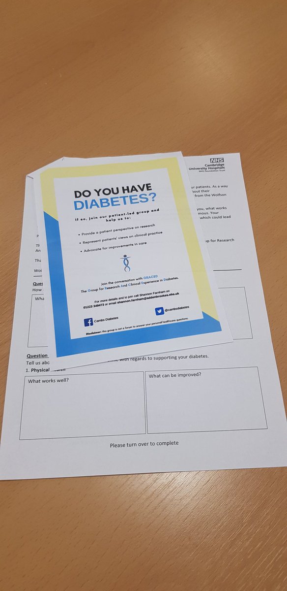CambsDiabetes's tweet photo. Delighted our patient group has reached its first milestone since forming - receiving initial patient feedback data from our pilot 'scoping' survey...created by patients for patients with diabetes about their clinical experiences 👏 Well done team! #patientvoice https://t.co/cG5ZS34CvV