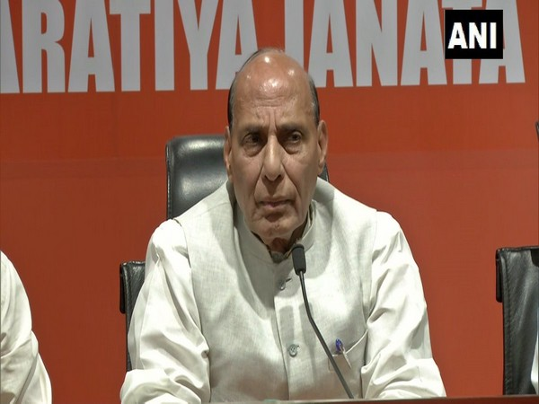 Home Minister Rajnath Singh won Lucknow Lok Sabha seat by 347302 votes. (File pic) #Elections2019results
