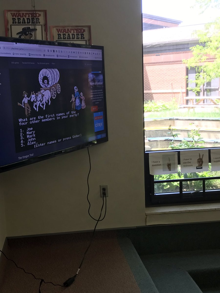 edisonflashes's tweet photo. Going old school today #oregontrail #schk12 #edisonrocks https://t.co/iemfpVweTS