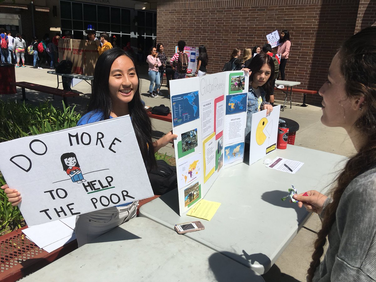 TeacherTman's tweet photo. ‘Never doubt that a small group of thoughtful, committed, citizens can change the world. Indeed, it is the only thing that ever has.’- Margaret Mead

#APgeo kids doing AWESOME awareness campaigns at lunch today- just trying their best to change the world one student at a time🌎❤️ https://t.co/845GgmRz8U
