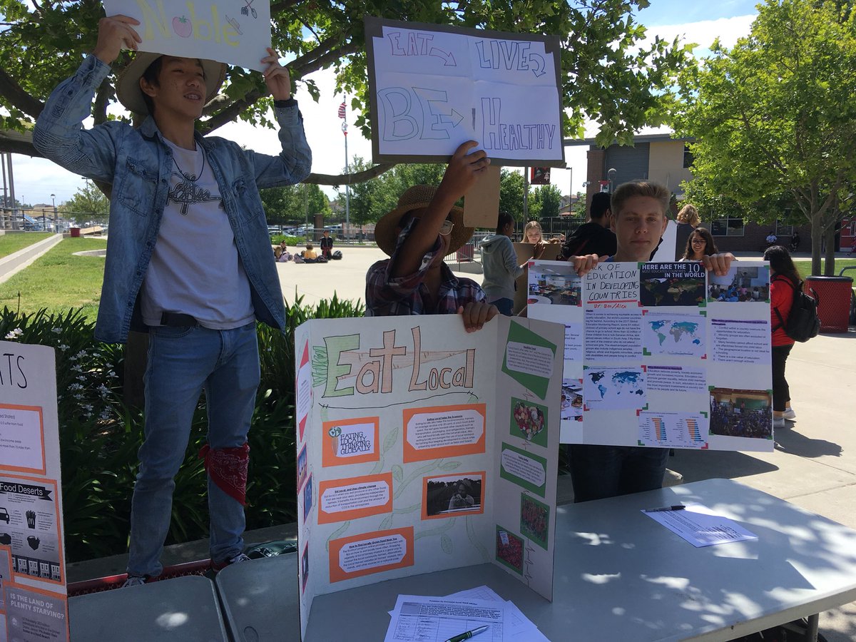 TeacherTman's tweet photo. ‘Never doubt that a small group of thoughtful, committed, citizens can change the world. Indeed, it is the only thing that ever has.’- Margaret Mead

#APgeo kids doing AWESOME awareness campaigns at lunch today- just trying their best to change the world one student at a time🌎❤️ https://t.co/845GgmRz8U