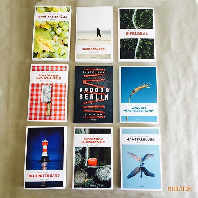 Emons_Verlag's tweet photo. Alles neu macht der Mai – auch bei uns! Von Berlin bis an die Nordsee, mit unseren Krimis kommt ihr immer ans richtige Ziel. Welches Cover findet ihr am schönsten? #voodooberlin #petergallert #jörgreiter #nordseenebel #heikedenzau #wenndermähdrescherkom… https://t.co/ShwNB1KvcD https://t.co/kQfGVSO65B