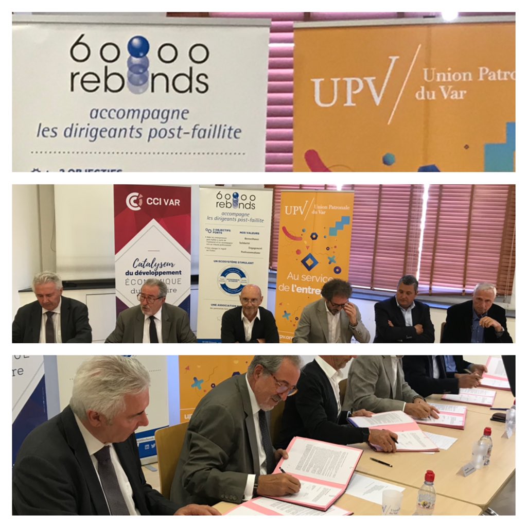Balazuc2's tweet photo. À l’#UPV, signature de la Convention « #60000rebonds » #UPV-#CCIV-tribunaux de commerce , pour l’accompagnement des chefs d’entreprises en situation très difficile.
Un dispositif innovant avec l’#UPV.
Signataires G #Cerruti, J#Bianchi, p #Poinsignon, S #Digani. W Reich et P #Siri https://t.co/Xrgrh5kZs6
