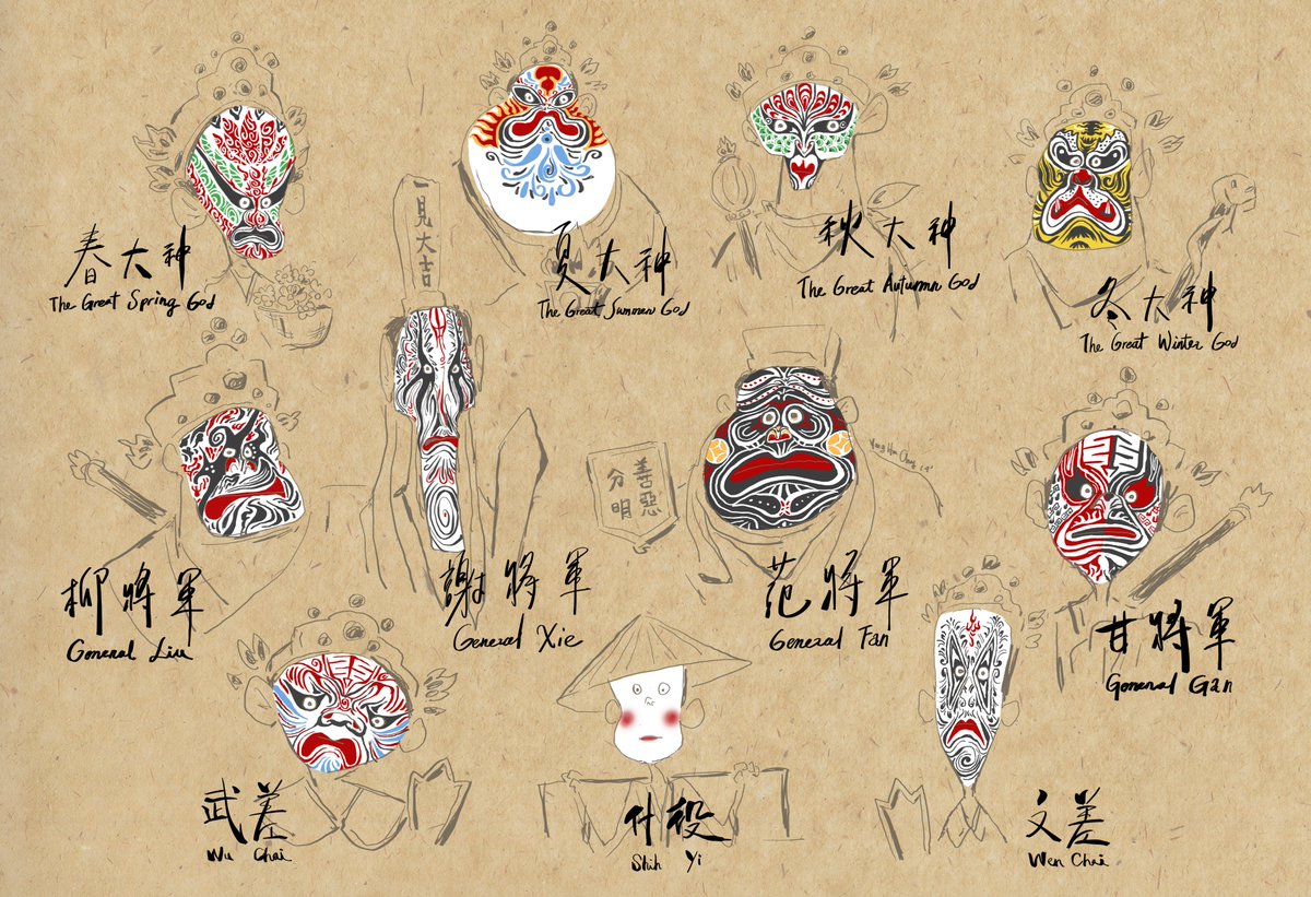 Pixar's tweet photo. 🎨:
“Puntan and Fu’una, the Chamorro Creation Gods” by David Luoh, Technical Director
“Why the Sea Is Salty” by Huy Nguyen, Art Director
“Ba Jia Jiang” by Yung-Han Chang, Lead Story Artist https://t.co/EOX7B7aa41