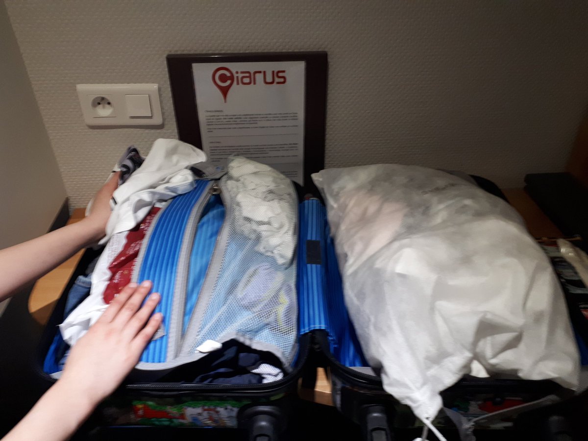 kuypersc's tweet photo. Time for packing. Some 7th graders know how to do that, others not yet...#mslearns #alsace2019 @ISB_MS https://t.co/hqJw537Pu5