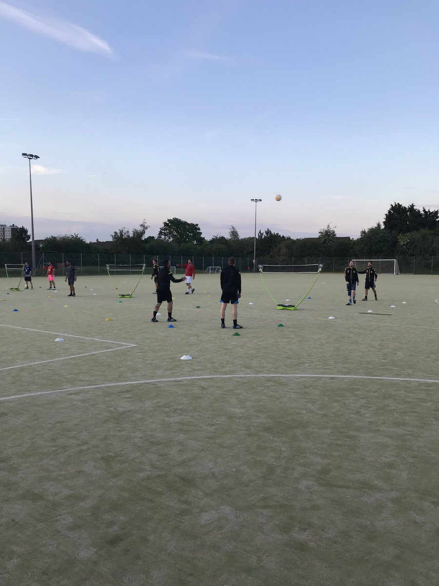 *Yesterday’s Training Session*

After a long season &amp; a tiring cup final we finish the season with a head tennis tournament 🏐⚽️

Time for a few weeks off, before the plans get going for next season! 

#FootballFamily