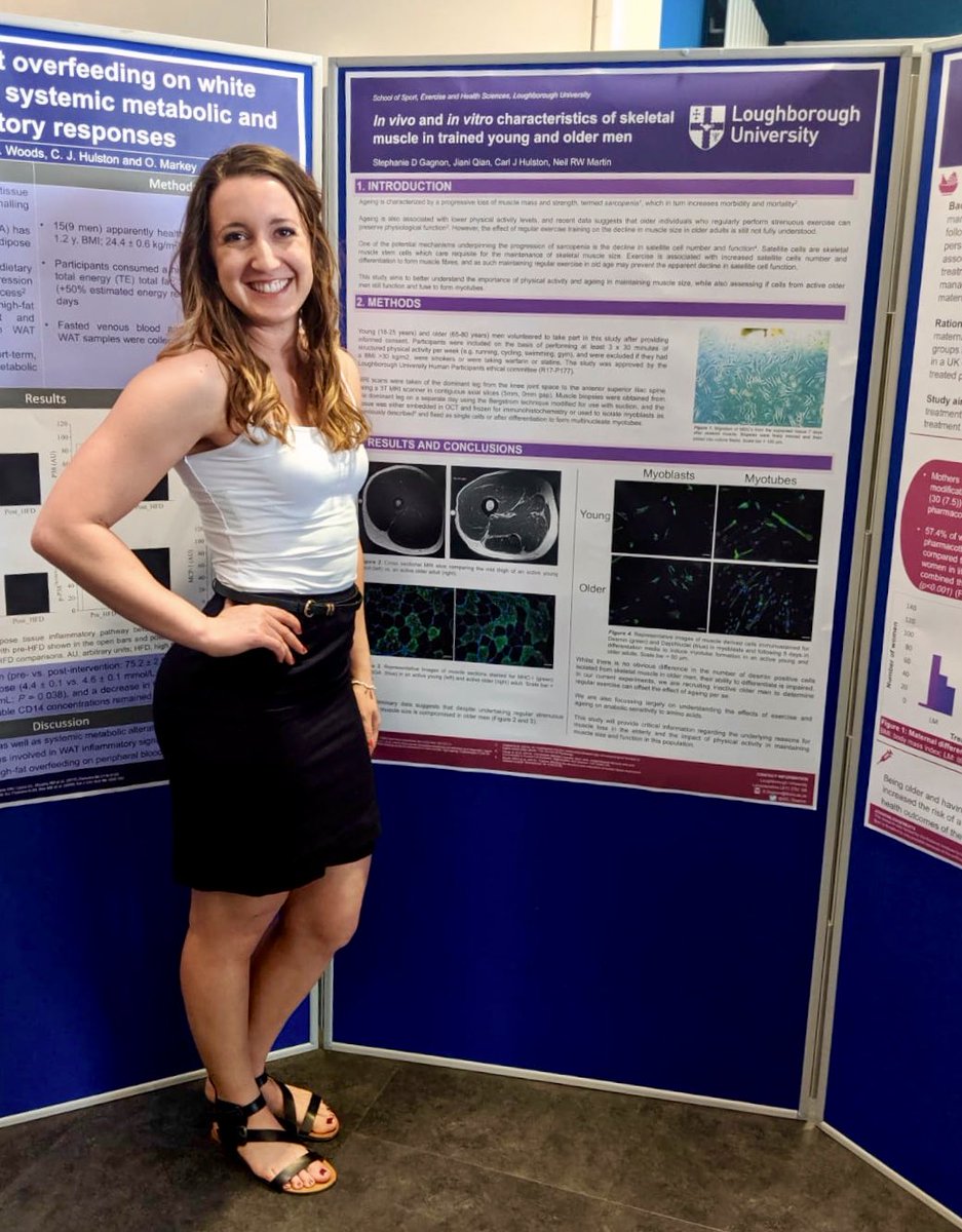 First poster - presenting some of the research completed so far for my PhD project👩🏽‍🔬@LboroSSEHS #ageing #skeletalmuscle #sarcopenia #ilovecells