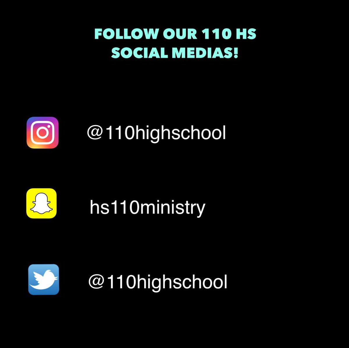 110highschool's tweet photo. Be sure you’re following all of our social medias for important info and other 🔥🔥🔥 content! https://t.co/A4AyVkAdXF