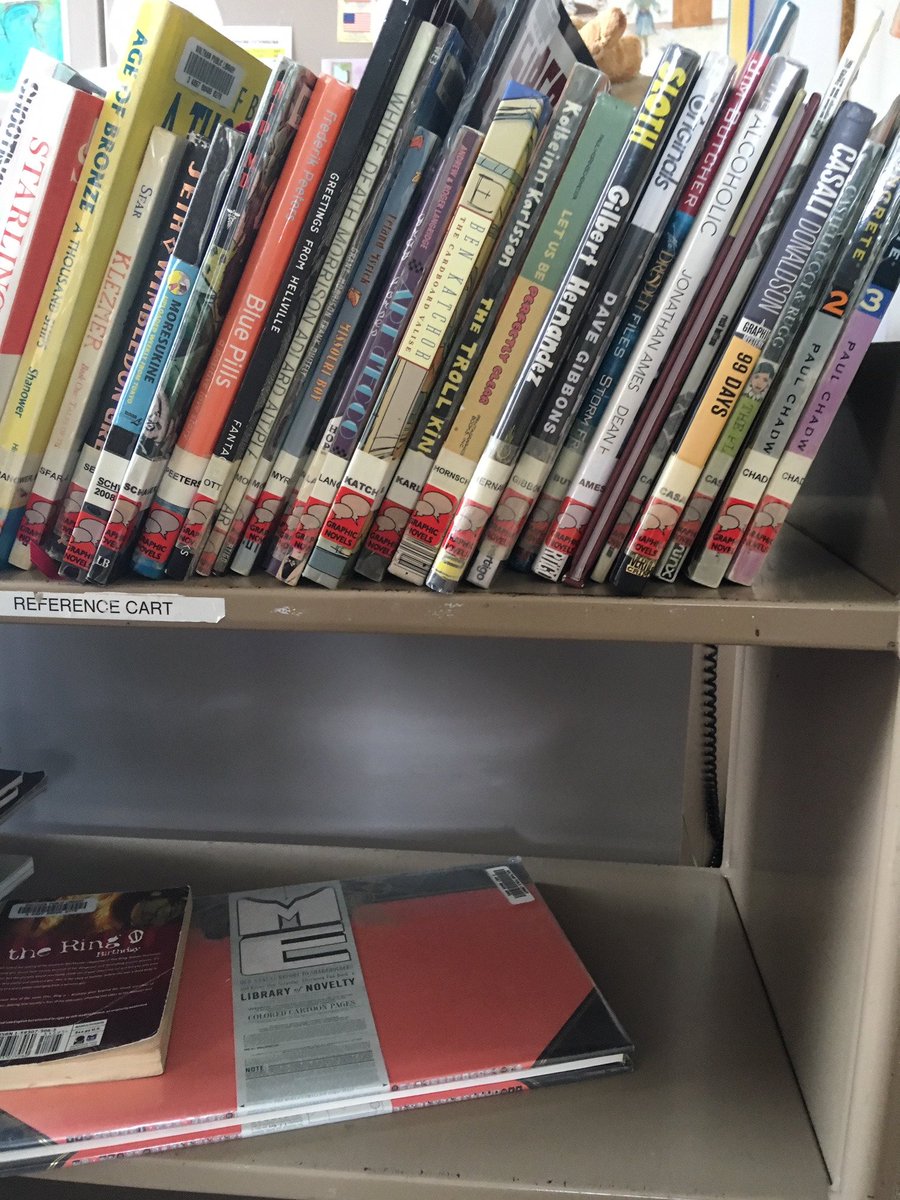 LizRieur's tweet photo. Parting is such sweet sorrow, but these volumes did not spark joy with our patrons #konmari #weeding #librarian #ColDev https://t.co/2FOa7PxG1J