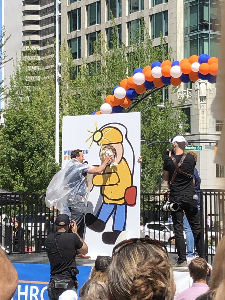 WarnChris's tweet image. It’s #miningformiracles day. Checking out the #teckcelebritypiethow to benefit the @BCCHF at the Art Gallery.