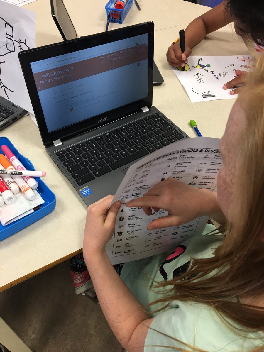 Attempting to write a message in Cree on or buffalo hide art. Thanks for the idea <a href="/MsKJEdu/">Kendall Johnson</a> <a href="/EJSMSchool/">Ecole J S McCormick</a>