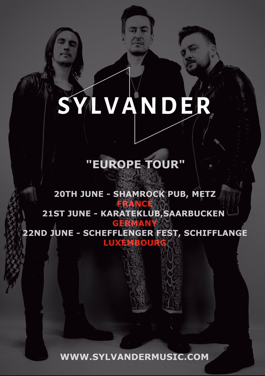 GIG ALERT !!! France, Luxembourg and Germany. We look forward to formally introducing ourselves! #Rocknroll #sylvander #france #germany #Luxembourg