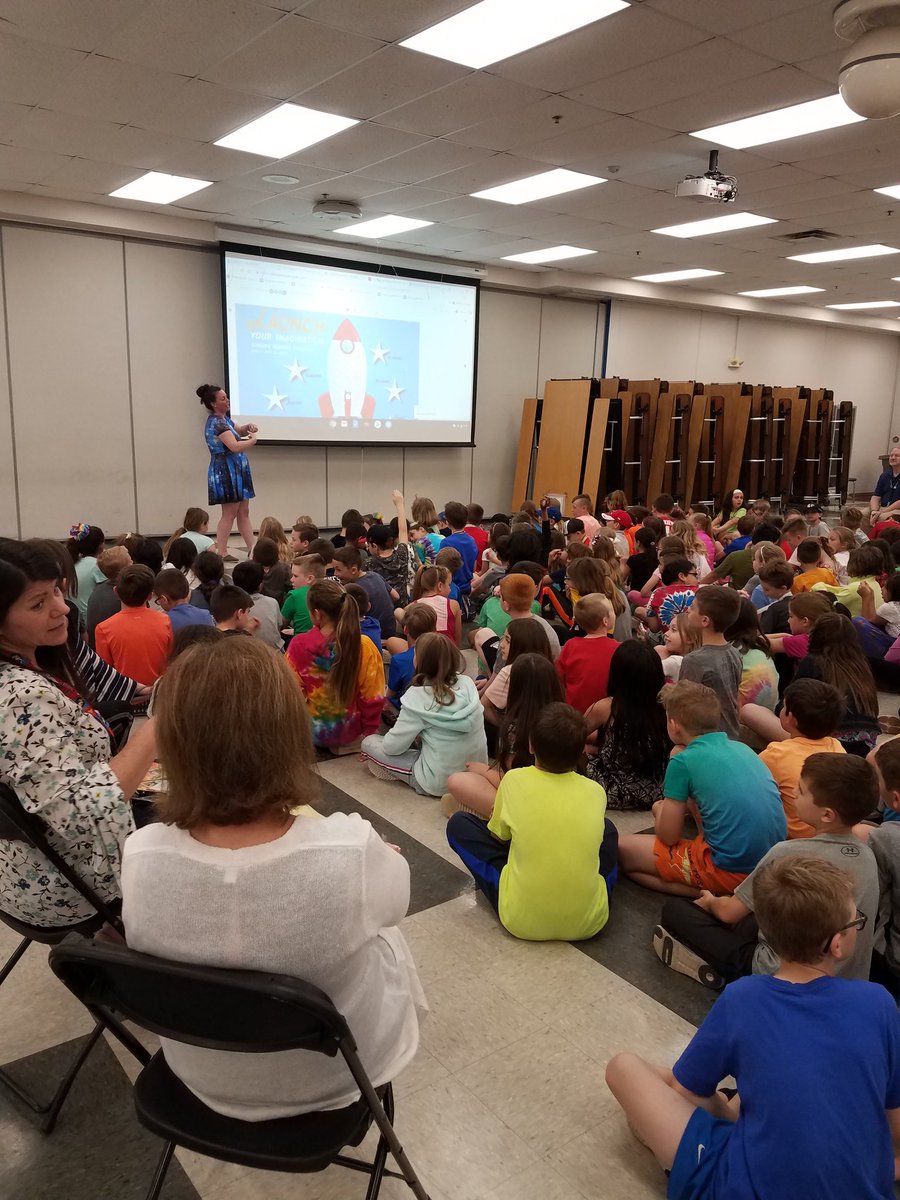 mrs_janusz's tweet photo. All #rvican students listened to a presentation from Ms. Rachel with the @lemontlibrary about the upcoming summer reading program! She also introduced some books from the Monarch and @RCYRBA lists! #sd113a https://t.co/gl6LiVaNIm