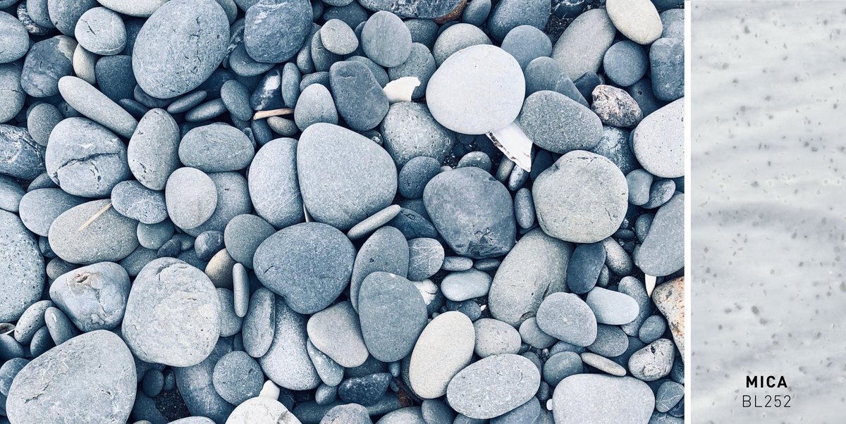 Our Bellassimo Ep. II Collection takes its inspiration from natural elements &amp; infuses them into a palette of modern colors/styles. With MICA, you get the unique veining textures of stone w/ the added flexibility &amp; durability of solid surface. #ElevateLife bit.ly/MICA-BL252
