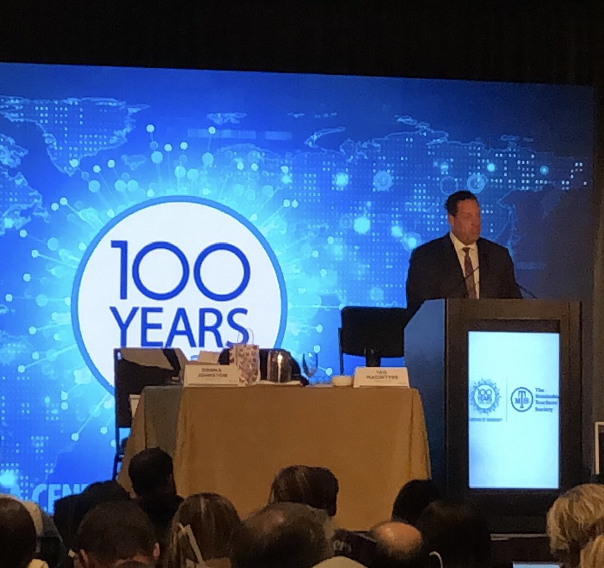 ⁦<a href="/normgould/">Norman Gould</a>⁩ Outstanding President of ⁦@mbteachers⁩ delivers his final address. Norm the voice of Manitoba teachers the past 4 years nationally and internationally. He’s a great leader and I’m proud to call him friend. ⁦@CanTeachersFed⁩ ⁦<a href="/albertateachers/">Alberta Teachers' Association</a>⁩