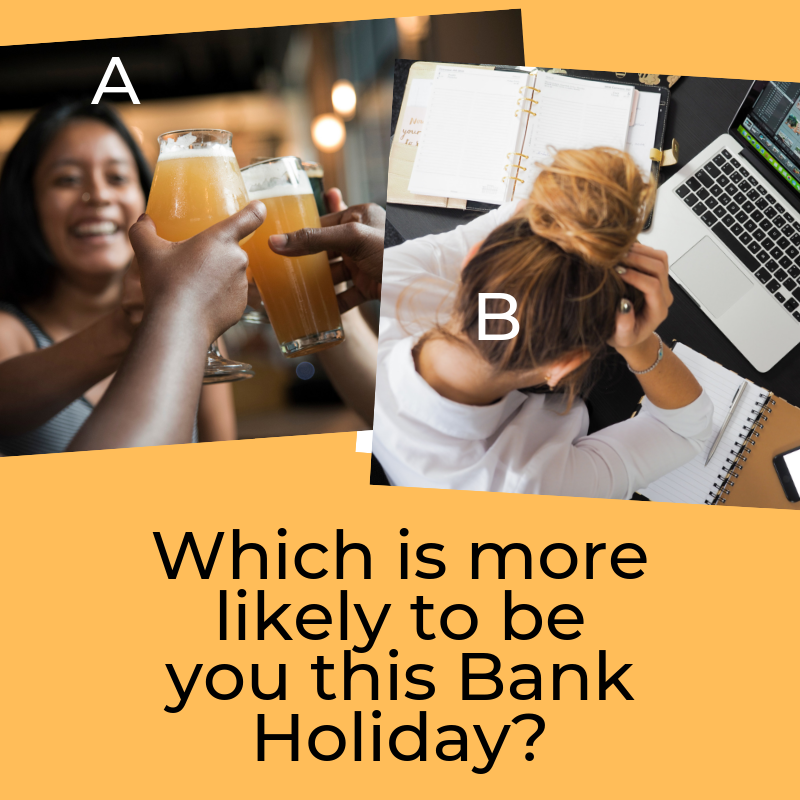 Amber_VA_com's tweet photo. Bank Holiday weekend coming up here in the UK!
Will you be: 
A - Catching up with loved ones?
or
B - Catching up with admin?

 #startuplife #createyourhappy #mycreativecommunity #communityovercompetition  #businessowner  #growyourbusiness #businessgrowth #businesssuccess https://t.co/DOcZdMQAWY