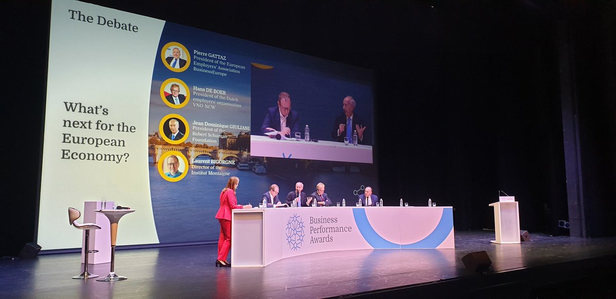 Dibattito sul futuro della #European #Economy presenti Pierre Gattaz <a href="/BusinessEurope/">BUSINESSEUROPE</a> Hans de Boer-VNO-NCW, Jean Dominique Giuliani-Robert Schuman Foundation, Laurent Bigorgne-Institut Montaigne #BPA  #Businessperformanceawards #oneayming