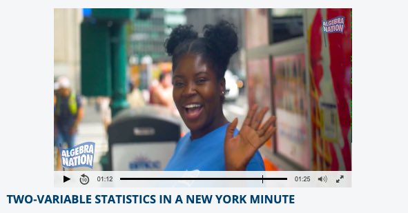 AlgebraNationNY's tweet photo. Need a quick brain break for students? Check out the NY Minute Videos available for each Algebra 1 Section! https://t.co/ddUt4ShjL8