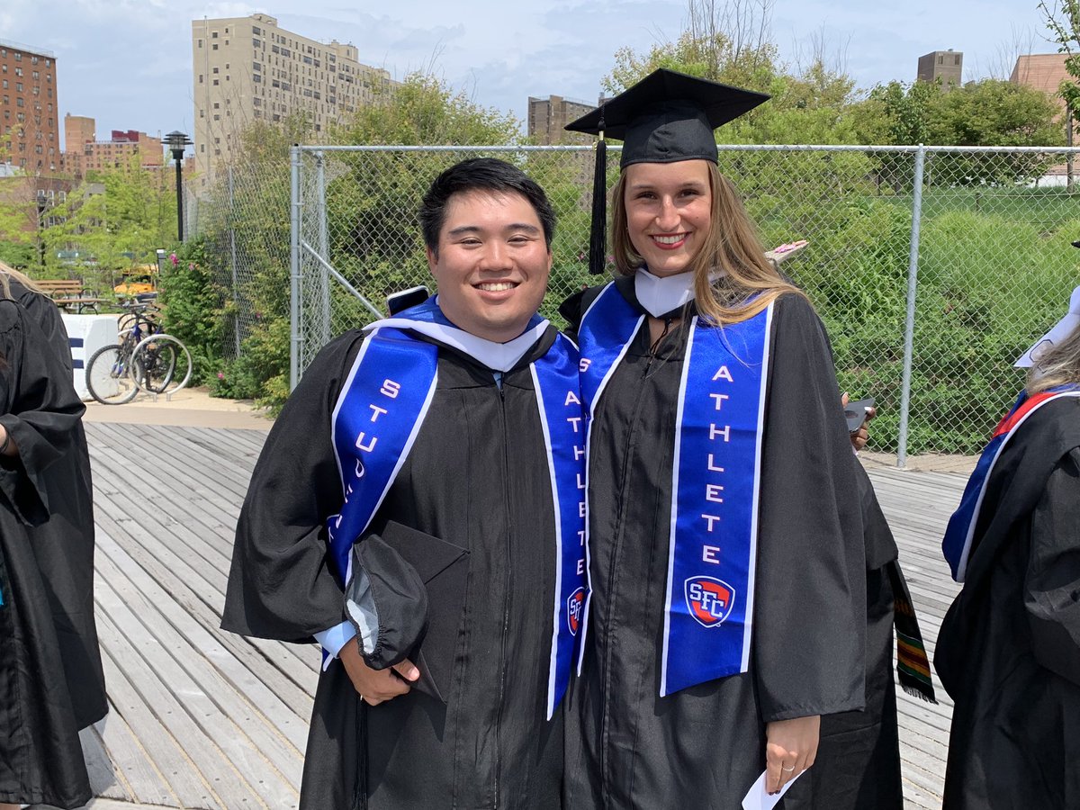 SFBKTerriers's tweet photo. Congratulations to all of our student-athletes who graduated today! #BrooklynTough #gradonthebeach 🎓 https://t.co/eeqnLJT803