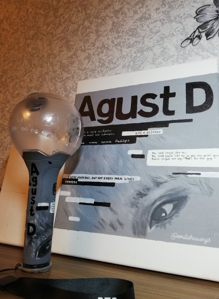 Emili On Twitter Look At How Pretty It Looks Next To My Agust D Canvas Painting Https T Co Ruza3nln59 Twitter