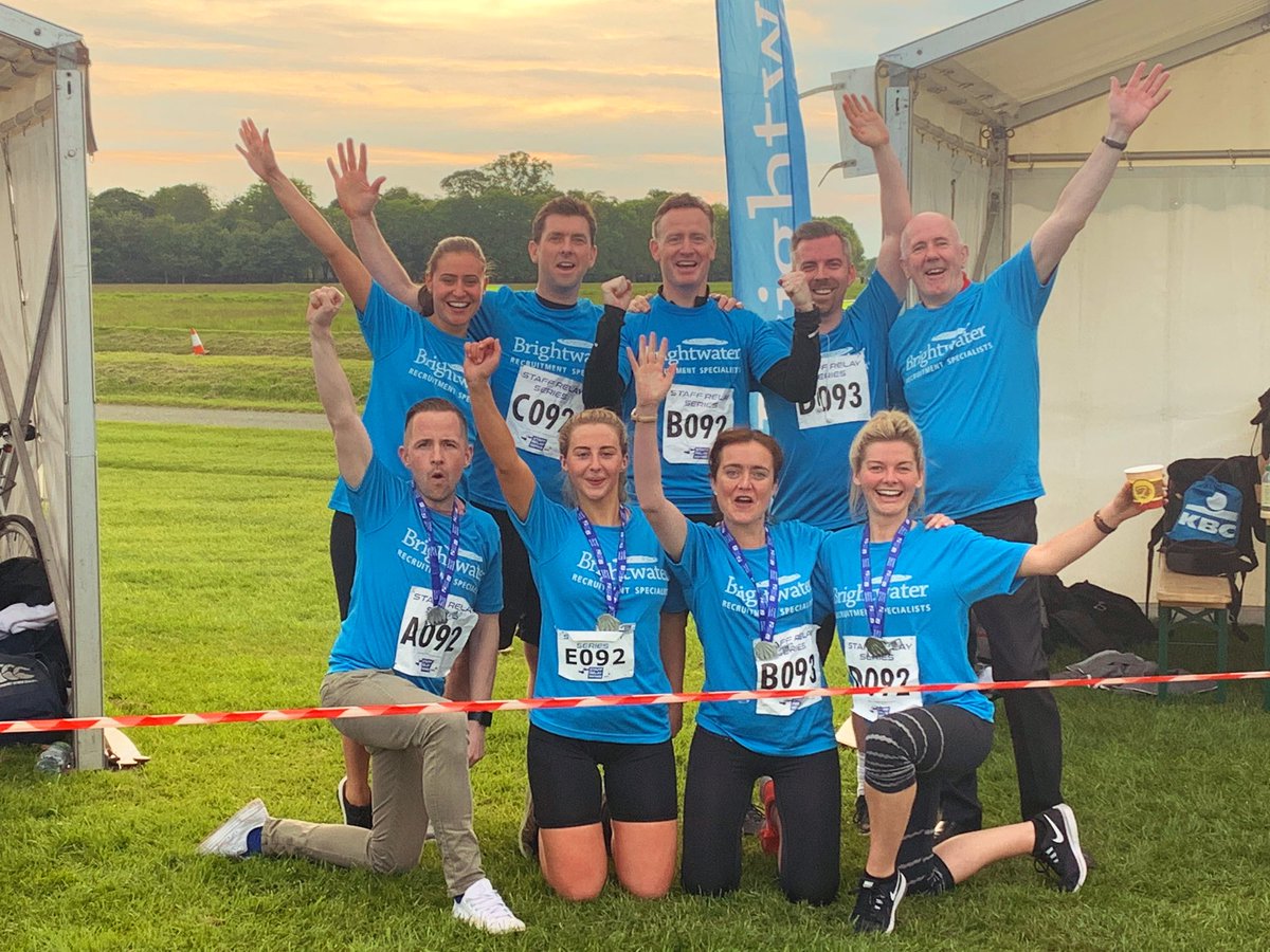brightwater98's tweet photo. Well done to absolutely everyone who took part in the @staffrelaypwc tonight in the Phoenix Park 👏🏻  A special congratulations to our very own #BWTribe who look very happy with their times
 #Run4alaugh 🏃‍♂️⏱️👟🏃‍♀️ https://t.co/4jyqfhUXmq