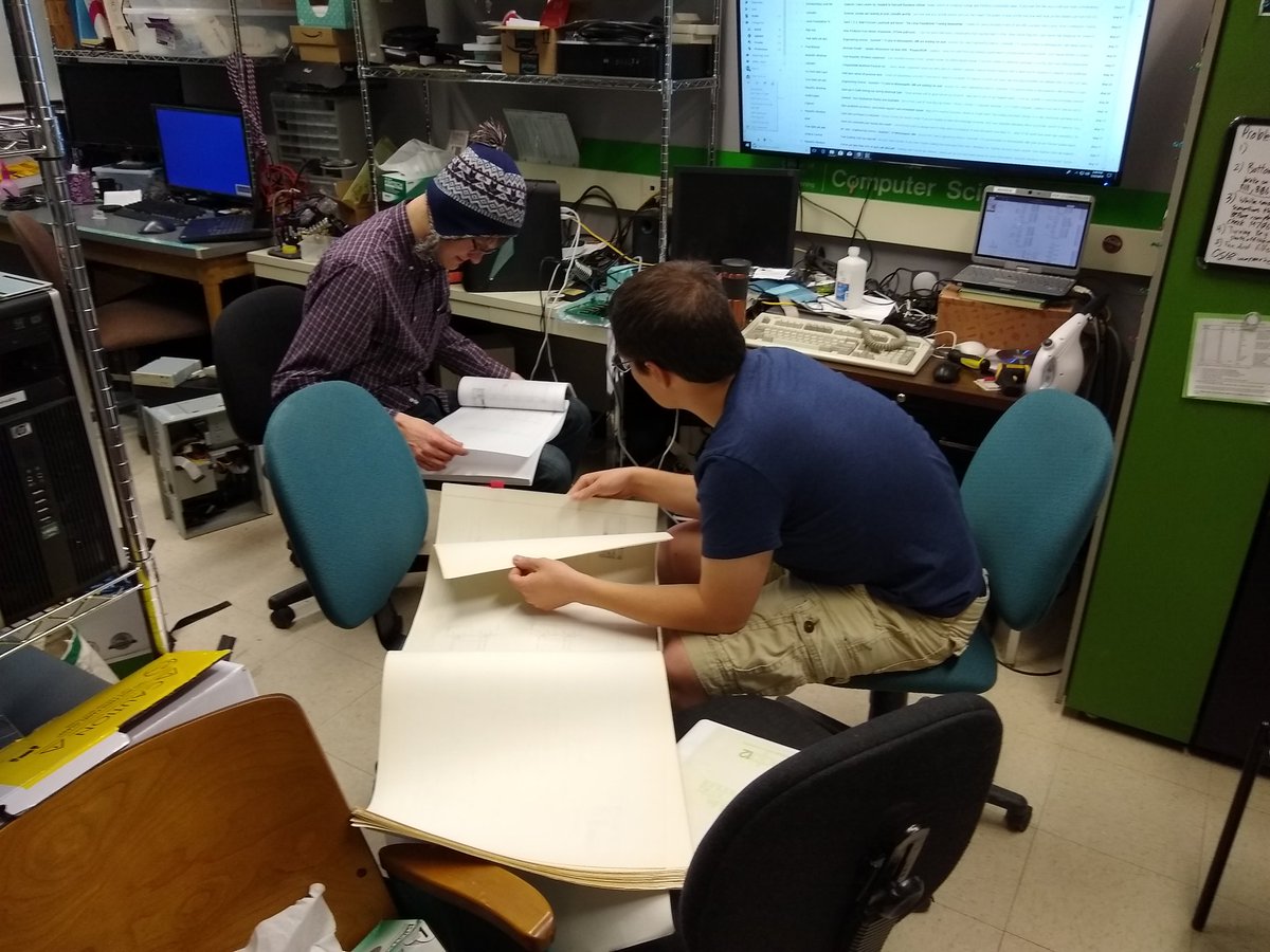 tastytronic's tweet photo. #pdpcamp - @DawsonRosell and @JulianNowaczek hunt for the hardware supporting the XOB (Extended Tape Operations buffer) register. https://t.co/EWmka1KL10