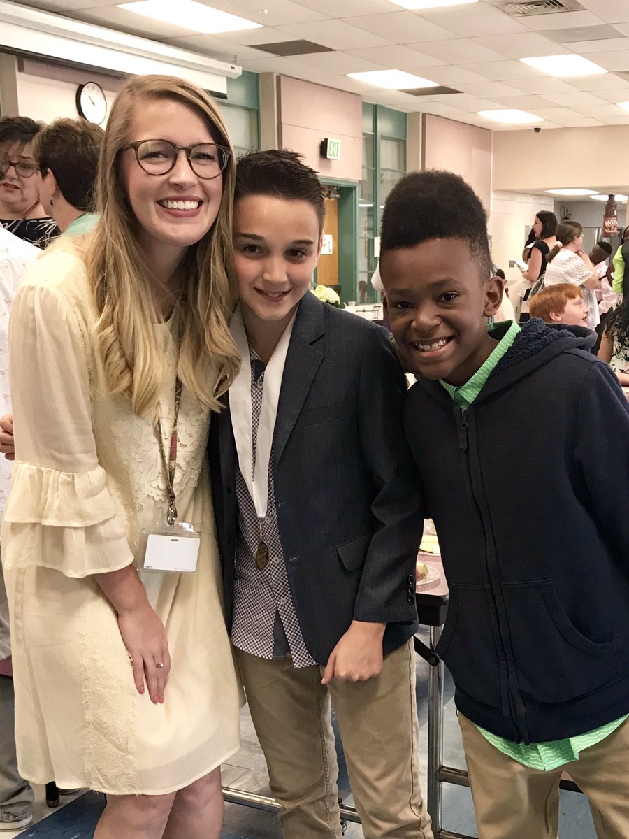 MissYork1st's tweet photo. What an awesome day celebrating these soon-to-be middle schoolers! So many smiles, laughs, and cries today. Definitely going to miss them! #GVESpride #GraduationDay https://t.co/udYTSYL78r