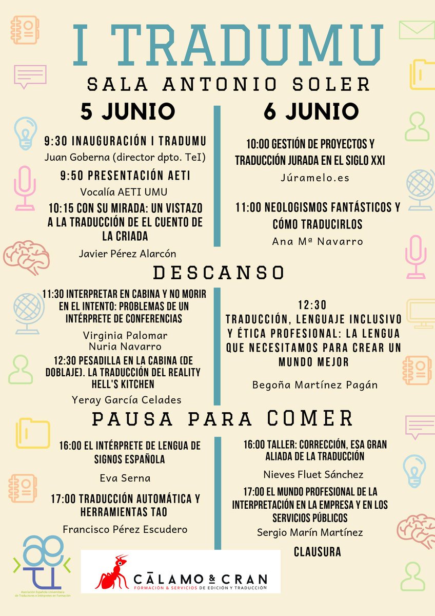 ¡Aún estáis a tiempo de inscribiros!
En: forms.gle/U3ZBd6uYZmoo97… hasta el 25 de mayo. 
Para cualquier duda escribid a vocalia.umu@aetioficial.es o a su página de Twitter <a href="/AETI_UMU/">Vocalía AETI - UMU</a>