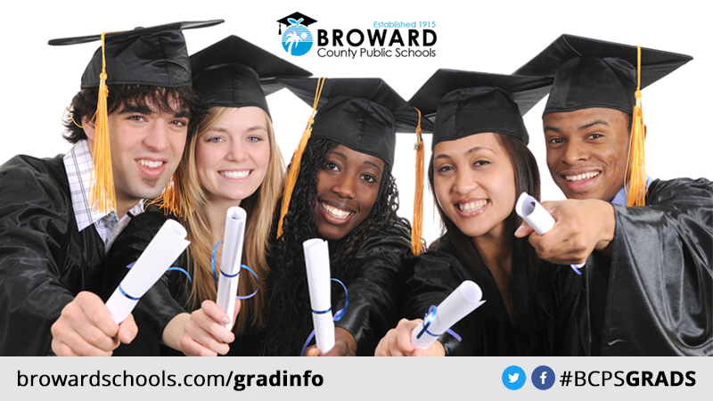 browardschools's tweet photo. Congratulations to the Class of 2019! It's time for parents, families and friends to celebrate your success and amazing achievements. Best wishes for your future endeavors. View the 2019 graduation schedule at https://t.co/XTGdy7Jnn4. #BCPSProud #BCPSGrads https://t.co/ieuEWBz4DE